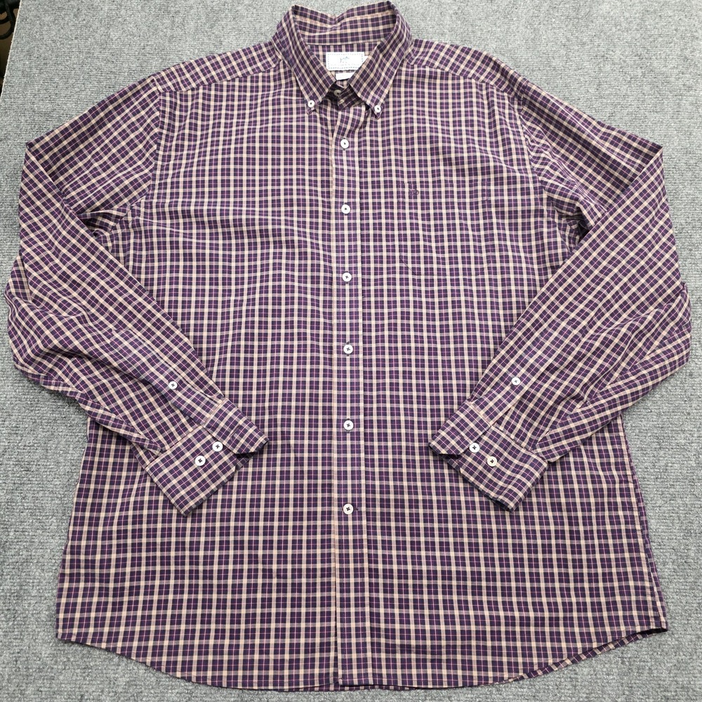 Southern Tide Shirt Mens XL Classic Fit L/S Button Down Red Plaid
